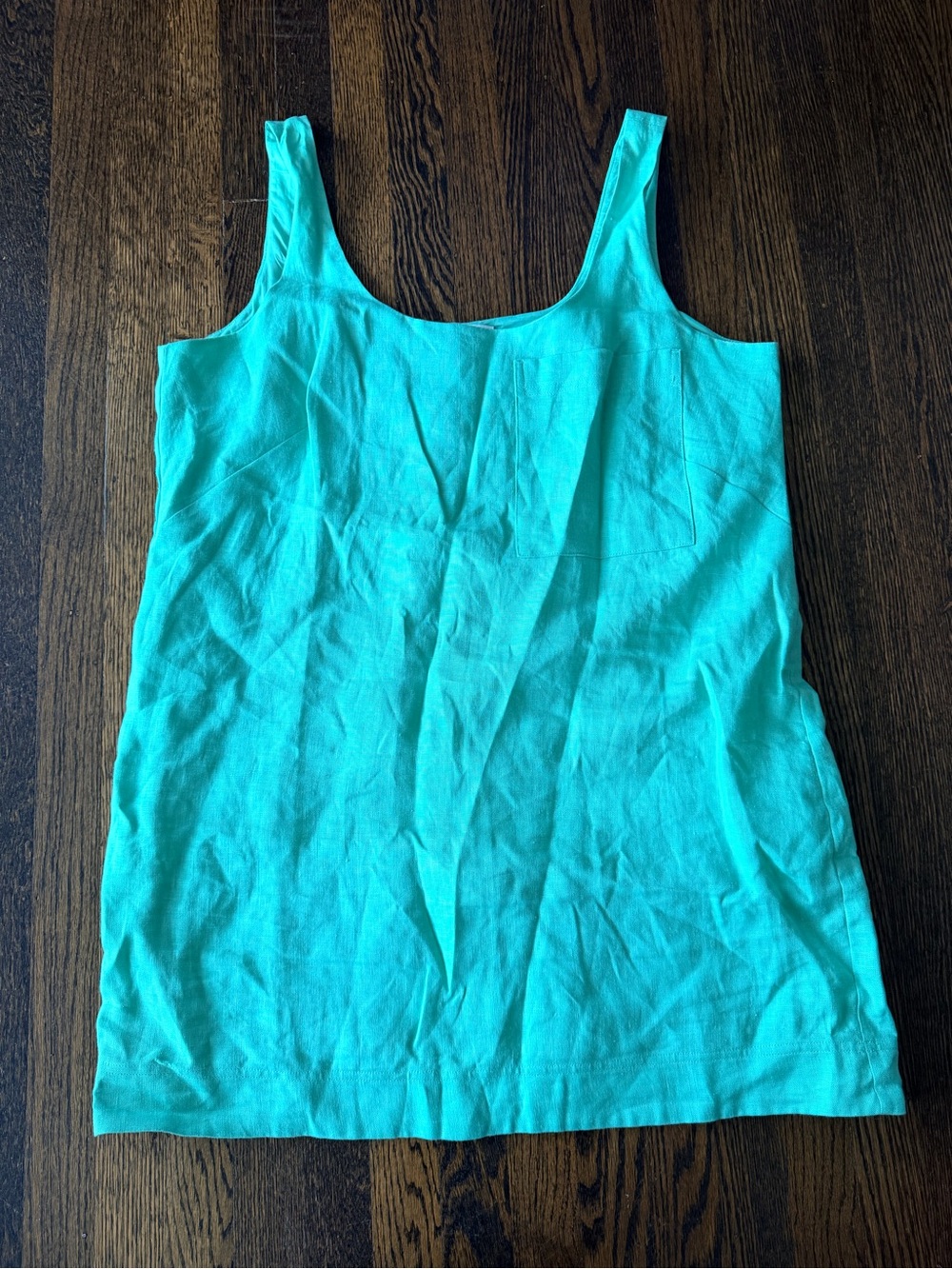 Banana Republic linen Scoop Neck shift dress — Turquoise large